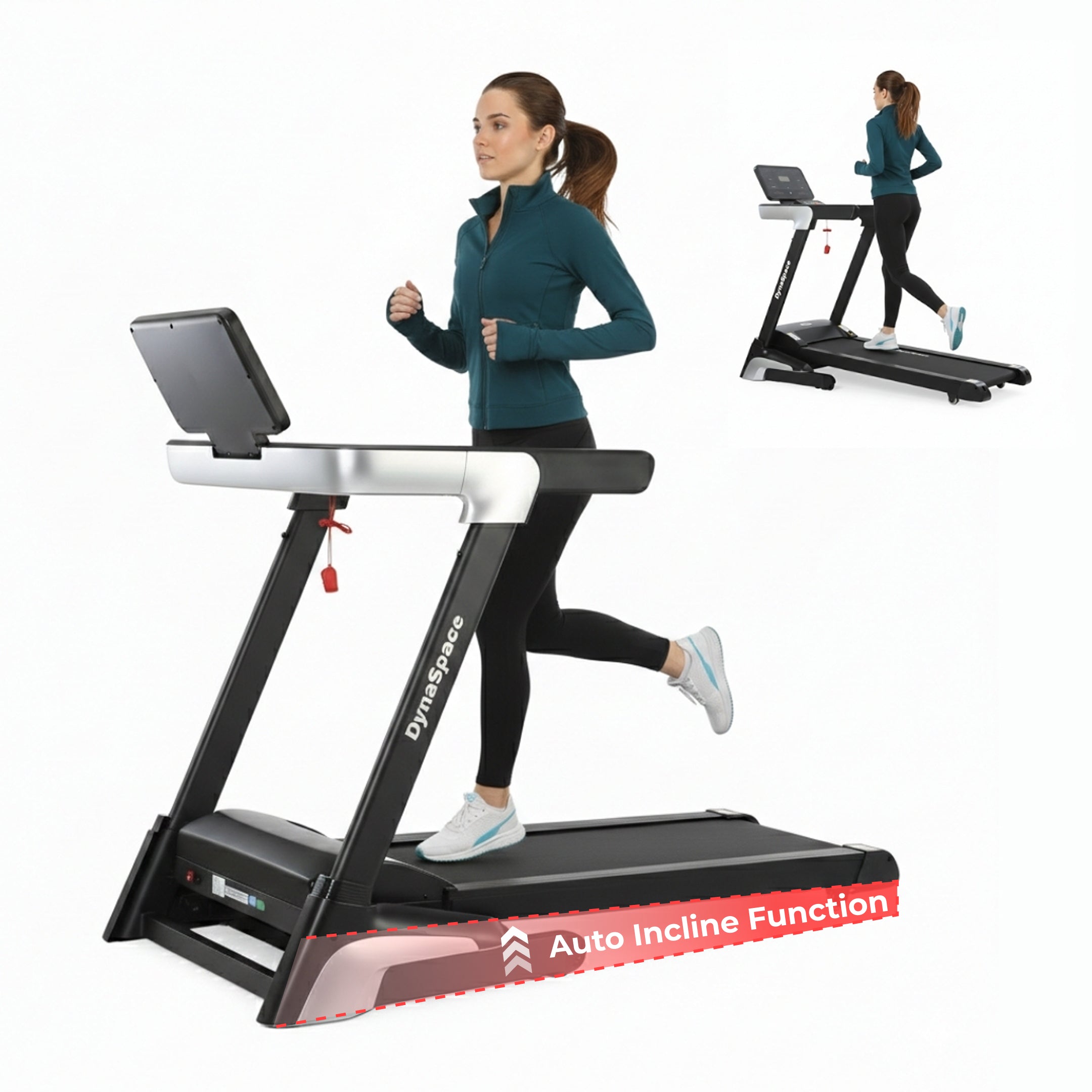 DynaSpace D3 Treadmill 18-Level Auto Incline 18km/h 500mm 150kg