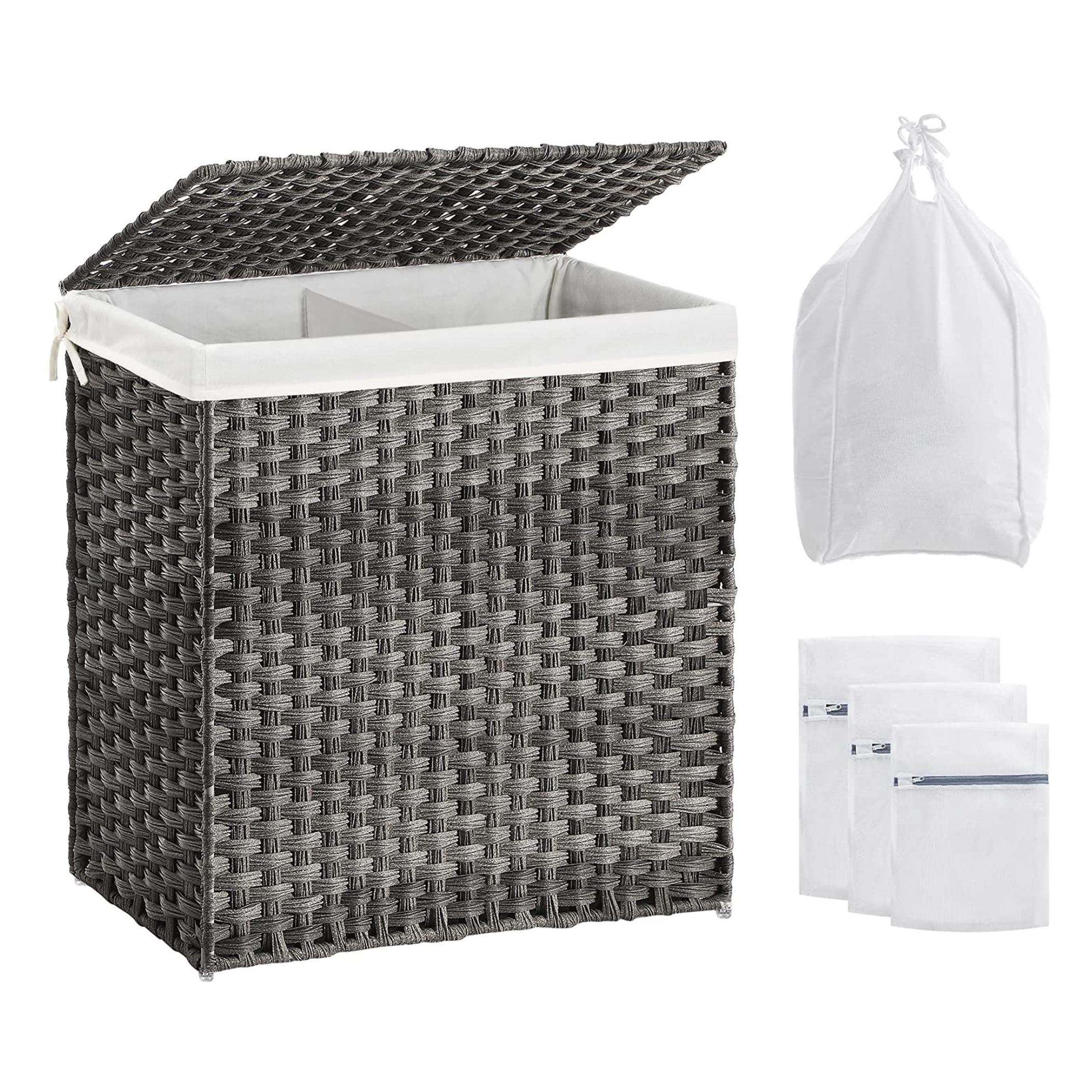 Divided clothes hamper deals