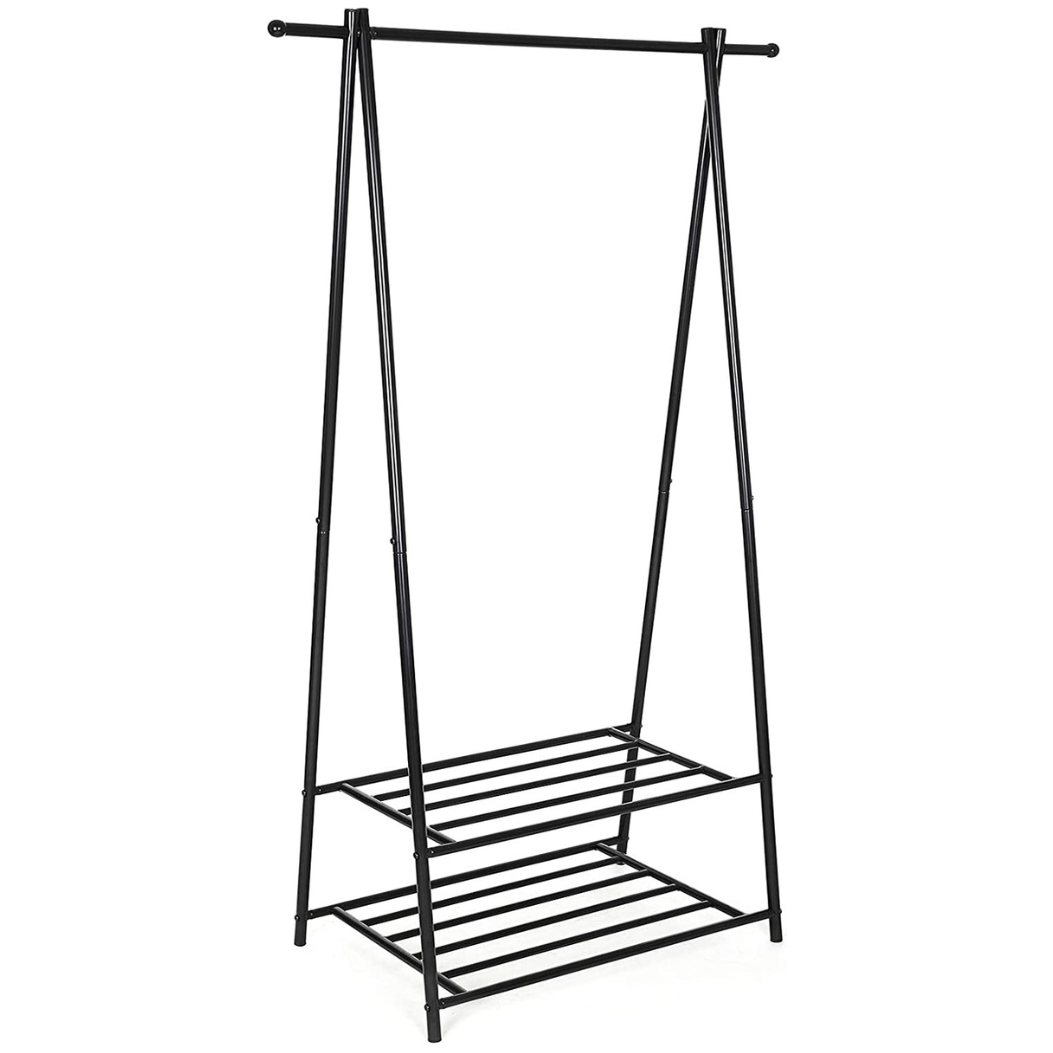 Space Saving Metal Frame Coat Stand Black Space General