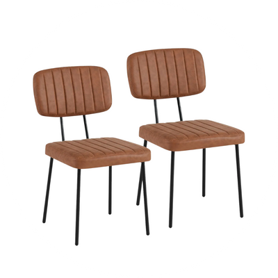 Black dining chairs in a set of 2 – modern and versatile design