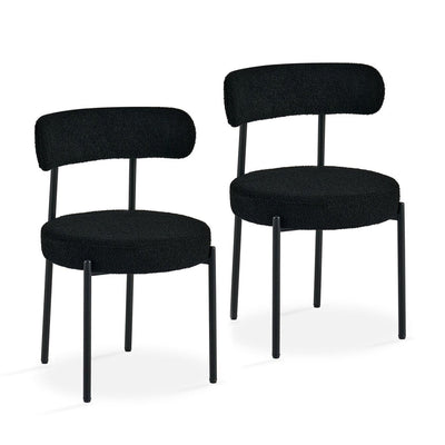 Black dining chairs in a set of 2 – modern and versatile design