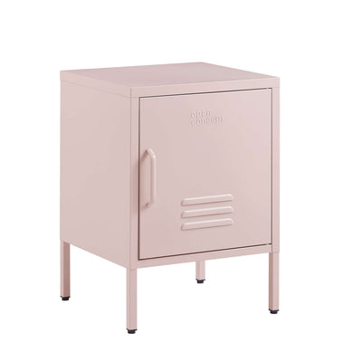 "Front view of Rainbow Bedside Table Locker in Pink"