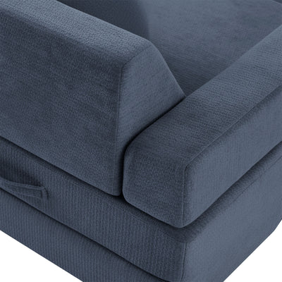 Modular Kids Play Couch – 14Pcs Convertible Sofa (Denim Blue)