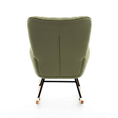 Boucle Rocking Armchair – Green
