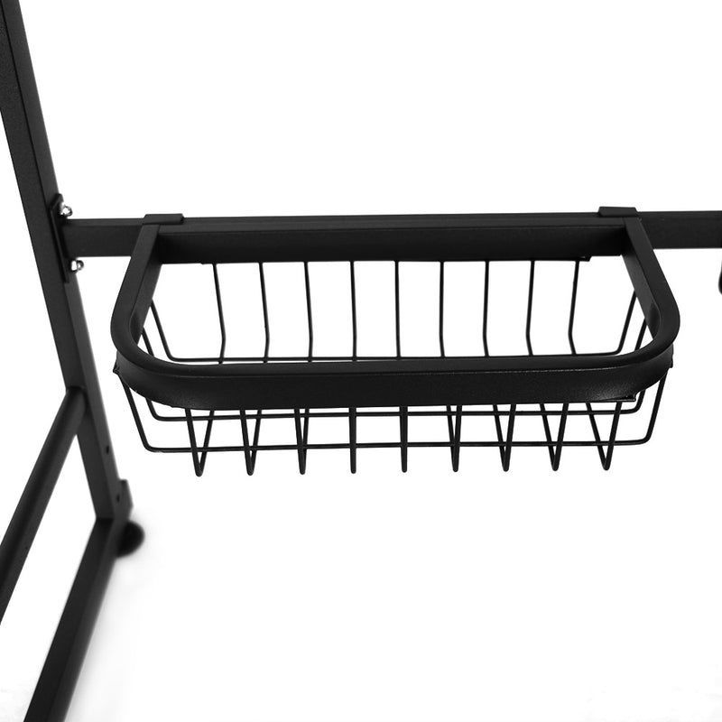 Over The Sink Dish Drying Rack 65cm Wide 3 Tier - Black