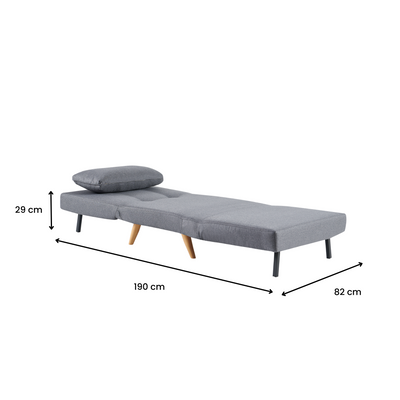 Serta Single Sofa Bed - Grey