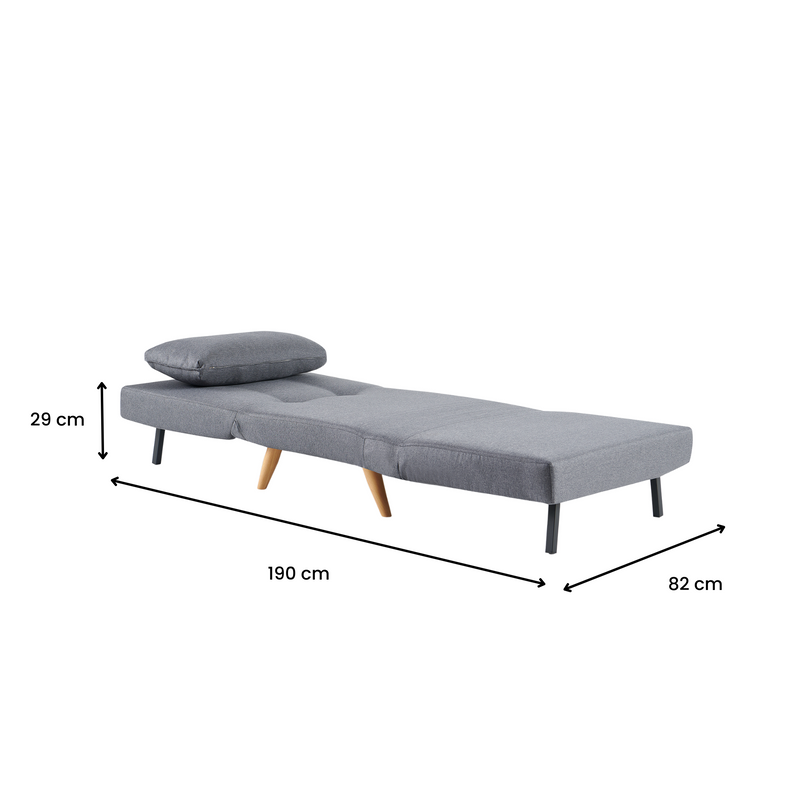 Serta Single Sofa Bed - Grey