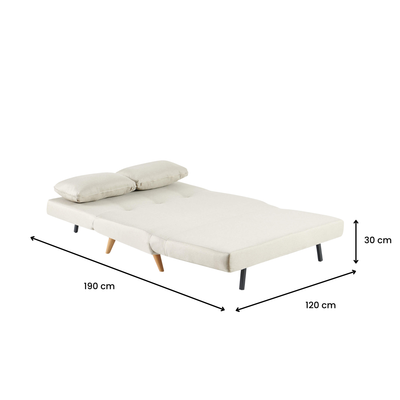 Serta 2 Seater Sofa Bed - Beige