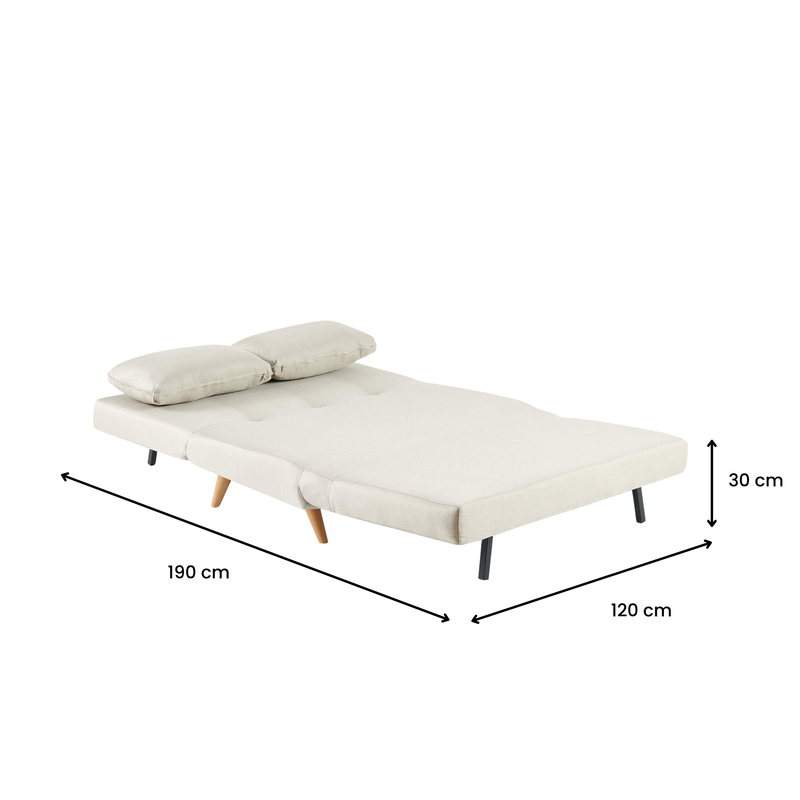 Serta 2 Seater Sofa Bed - Beige