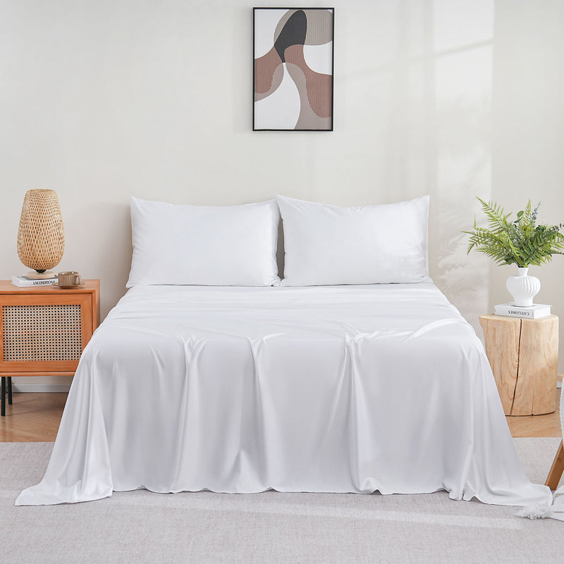 Bamboo Bedding Sheet Set - White