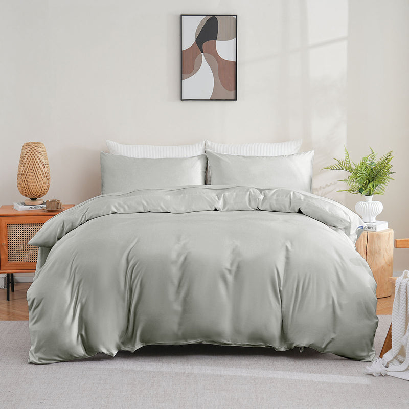 Bamboo Duvet Cover - Glacial Green