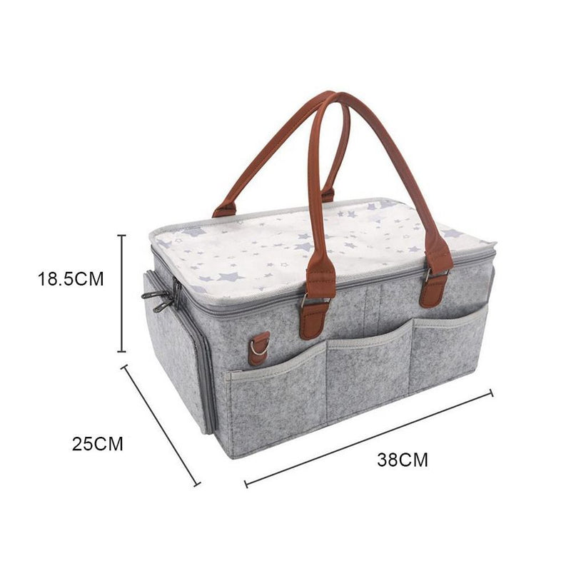 Diaper Caddy Organiser with Lid Baby Travel Essentials