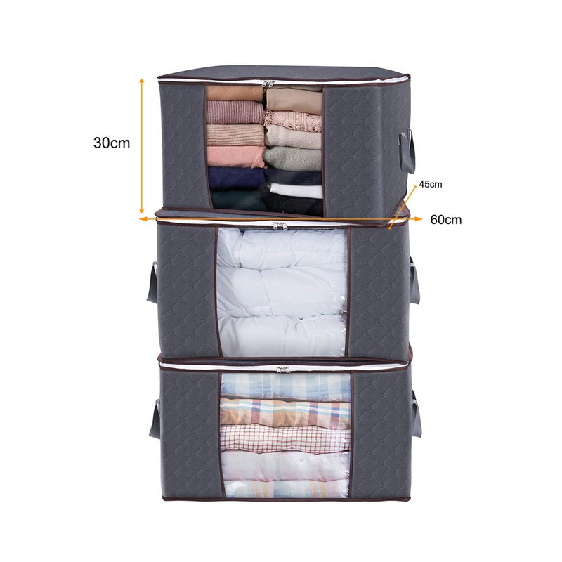 Large Capacity Clothes Storage Bag with Handle (Set of 3)