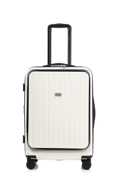Solura Pro 66cm Hardside Carry-On Suitcase White