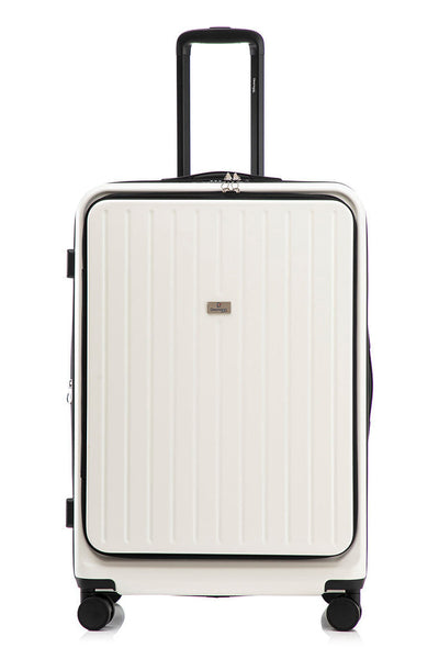 Solura Pro 76cm Hardside Carry-On Suitcase White