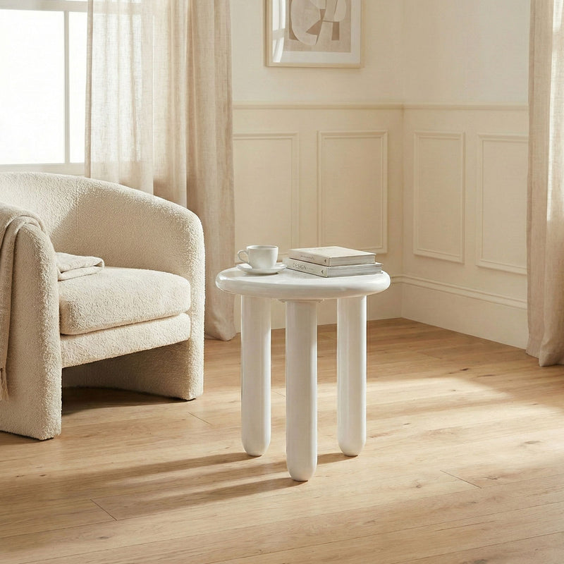 Alia Side Table - Milk White