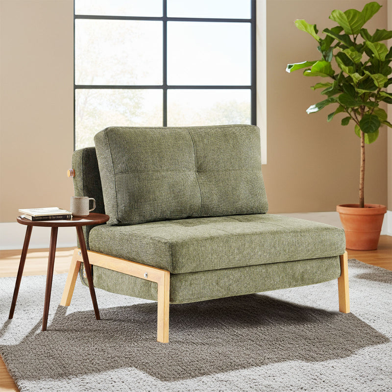 Clark Single Sofa Bed - Green