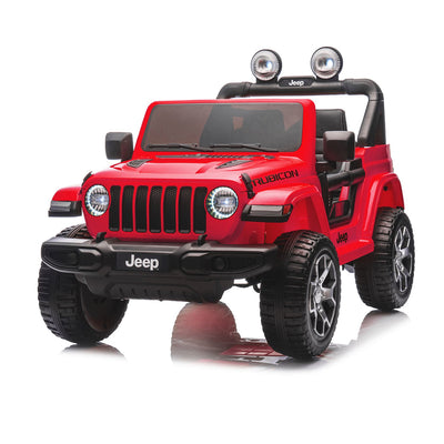 Kids’ Ride-On Jeep – Wrangler Rubicon 12V Electric Car (Red) Space General