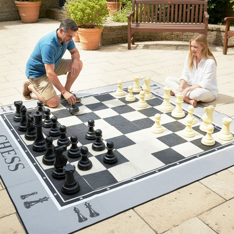 Jumbo Garden Chess – Outdoor Play Mat Included