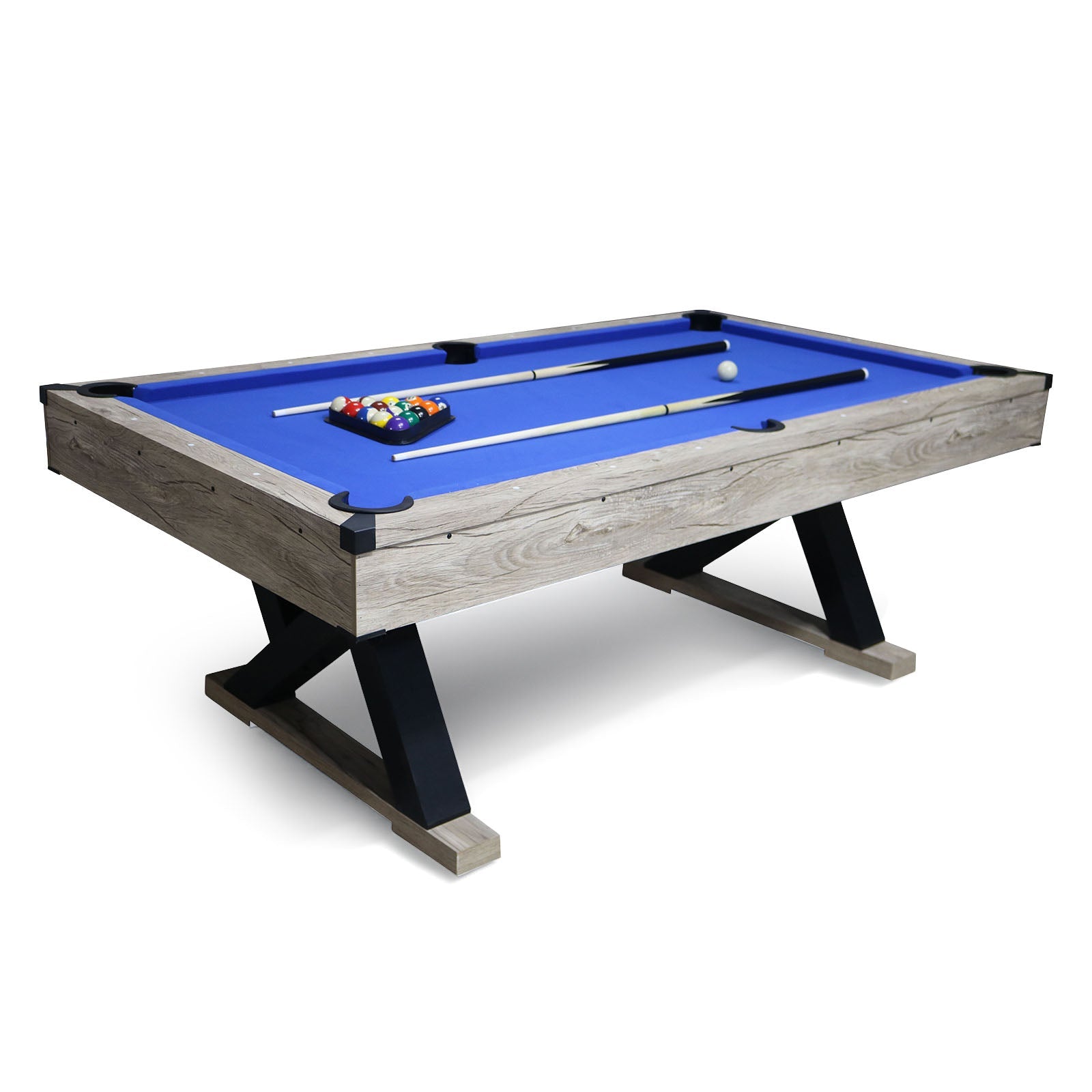 7ft Pool Table – Blue Felt with Accessories – Space General