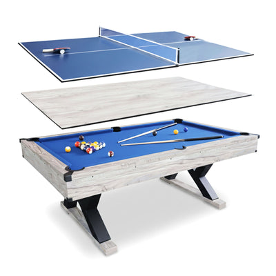 7FT 3-in-1 Pool, Table Tennis & Dining Table Space General