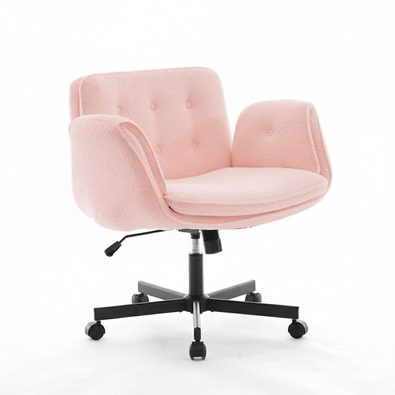Cross-Legged Swivel Vanity Chair – Pink