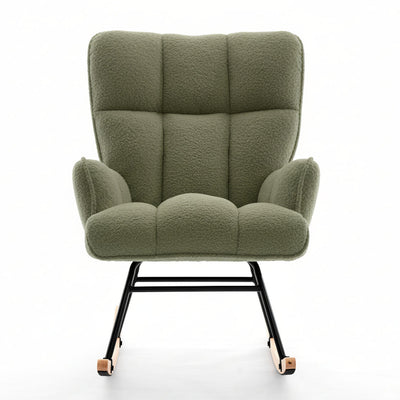 Boucle Rocking Armchair – Green