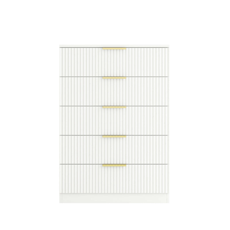 Elba 5-Drawer Chest – White Matte