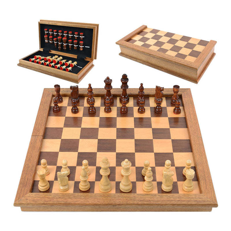 Deluxe Wooden Chess Box – Large King & Storage Tray