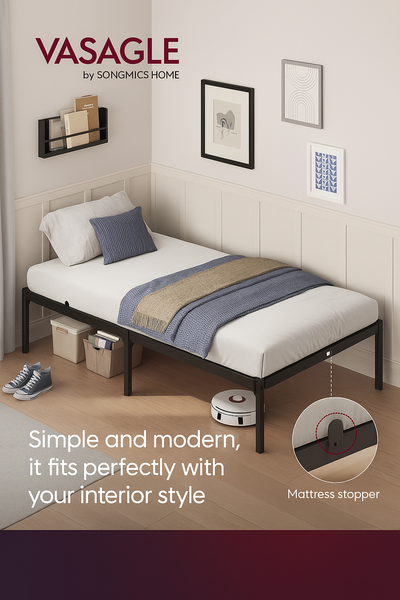 Modern Metal Bed Base – Single