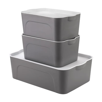 Storage Containers Bins With Lid (Set of 3)