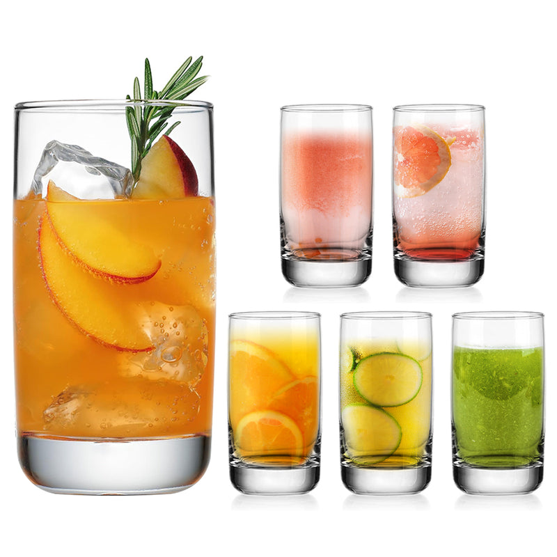 Crystal-Clear Drinking Glasses (Set of 6)