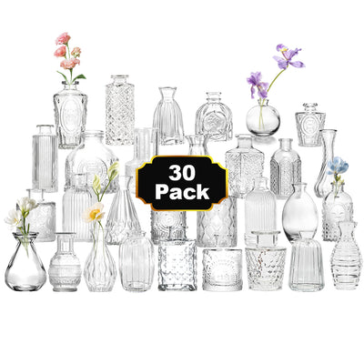Vintage Glass Bud Vases (Set of 30)