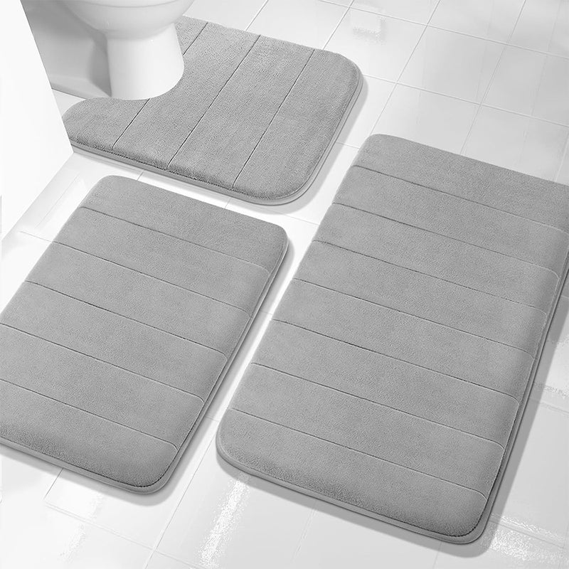 Memory Foam Bath Mat (Set of 3)