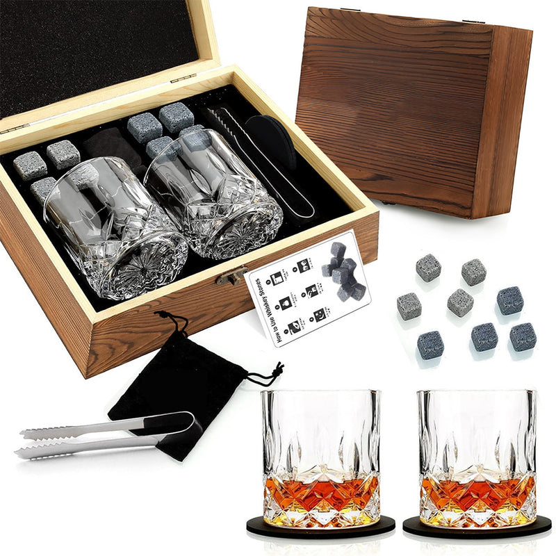 Whiskey Stones & Glasses Set