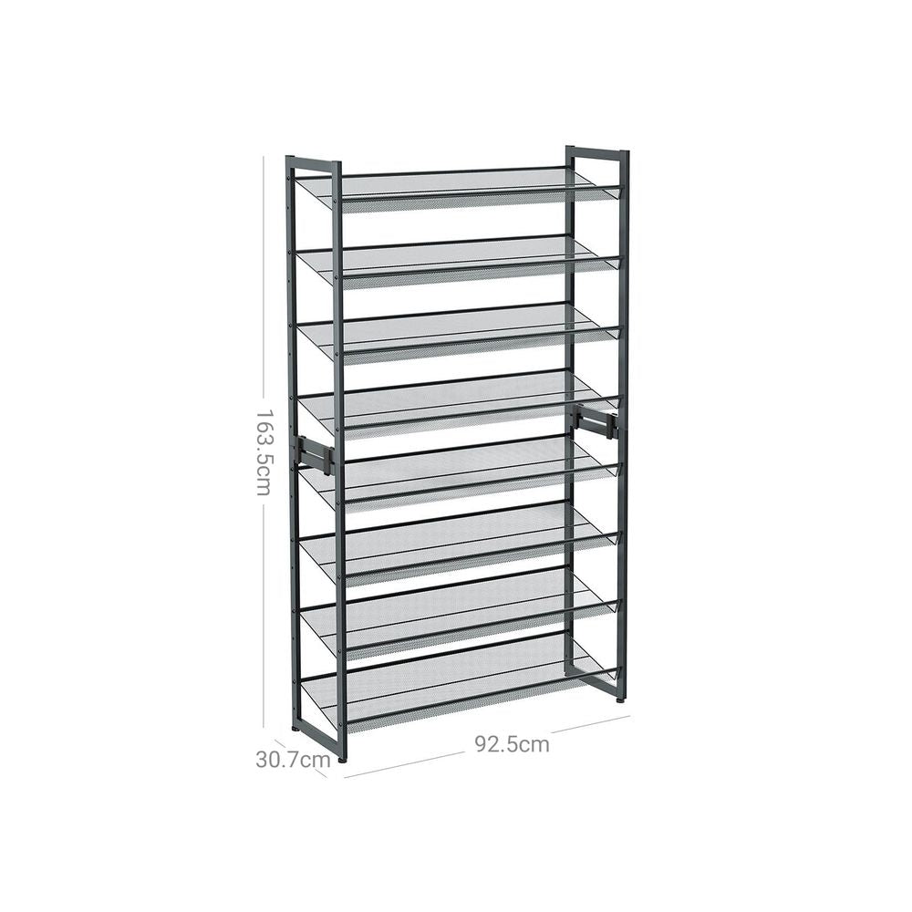 12 Tier Metal Stackable Shoe Rack - Brown – Space General