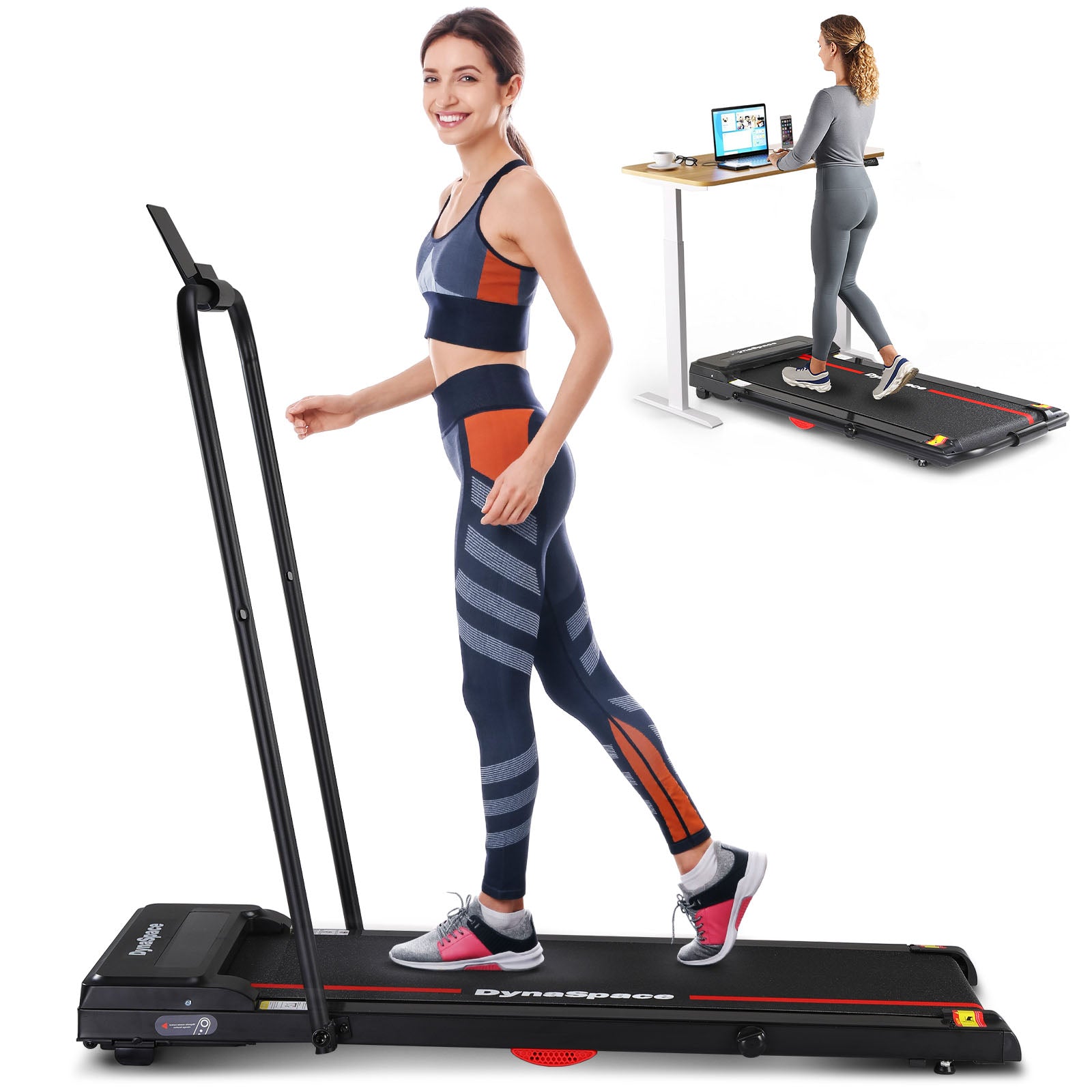 Front view of Walking Pad 2-in-1 Under Desk Treadmill