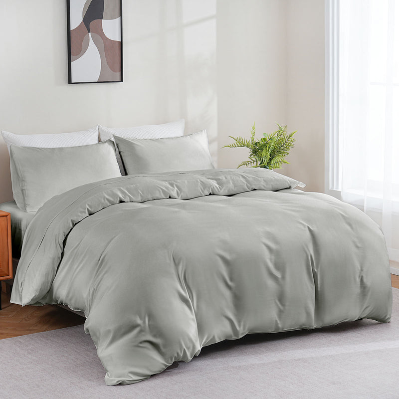 Bamboo Duvet Cover - Glacial Green