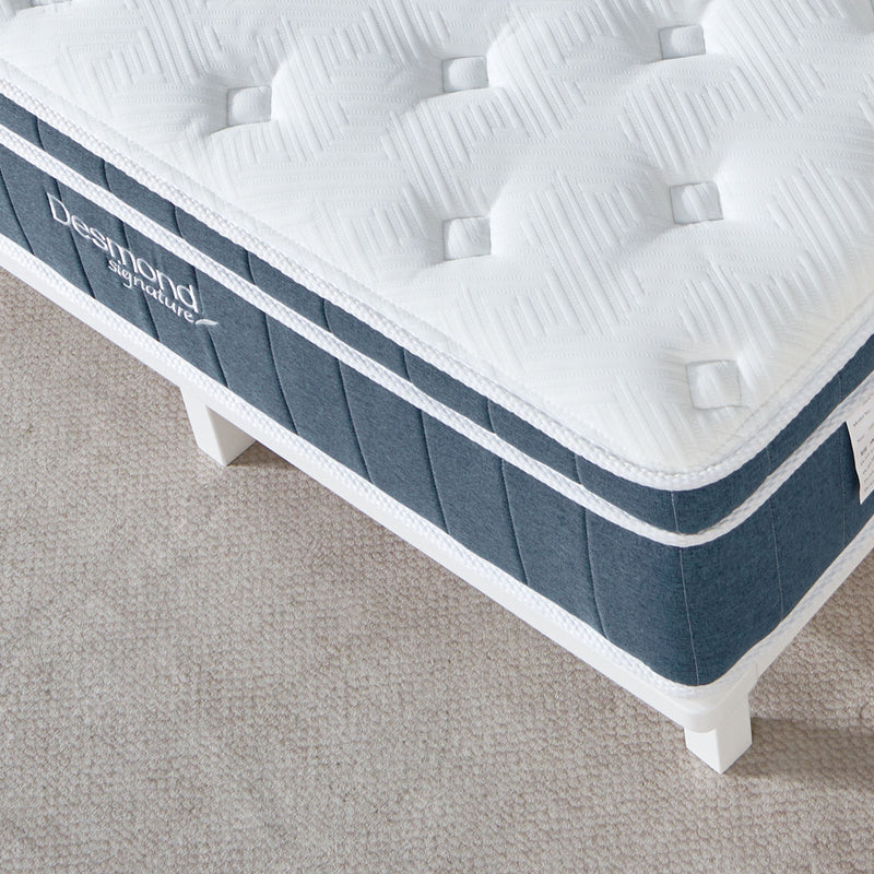 Desmond Signature Sleep Bundle - Double Mattress + White Bed Frame