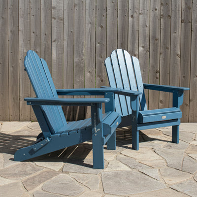 Adirondack Outdoor Chair with Cup Holder - Blue
