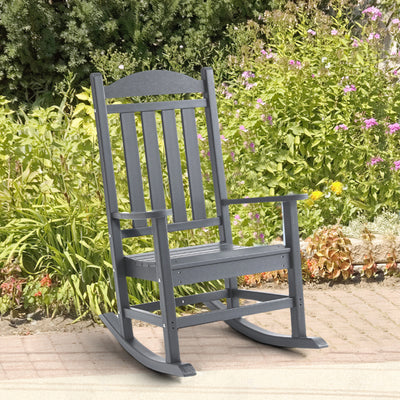 Adirondack Outdoor Rocking Chair - Grey
