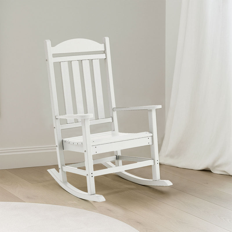 Adirondack Outdoor Rocking Chair - White