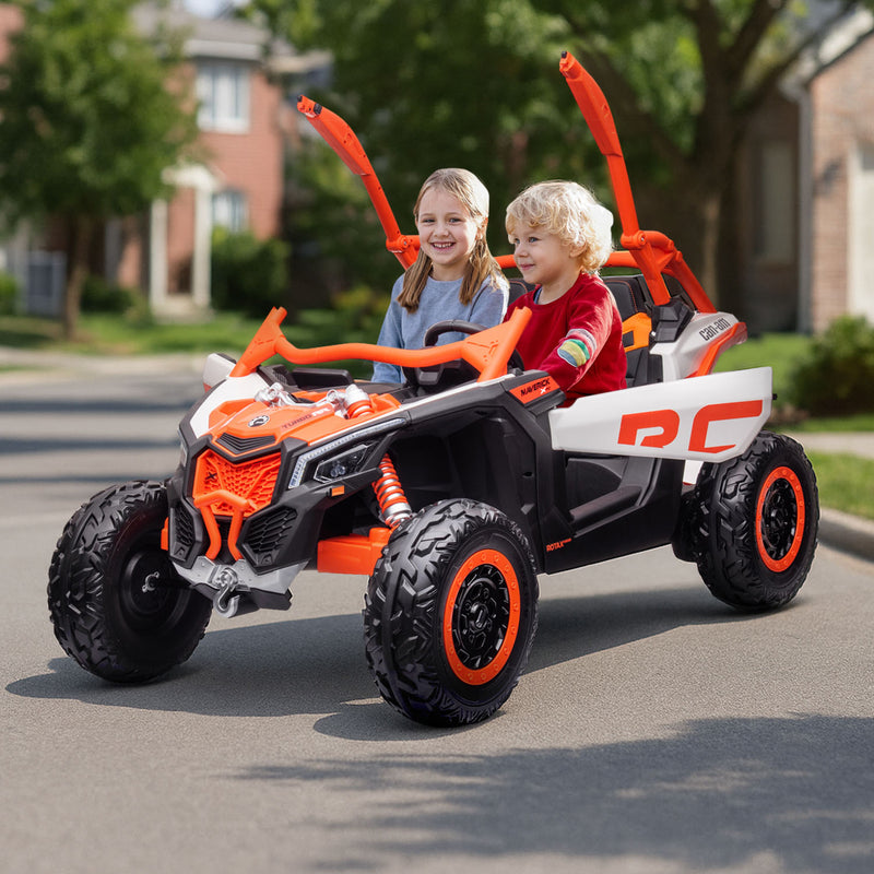 Kids Ride On UTV – Can-Am Maverick 24V Electric Car (Orange)
