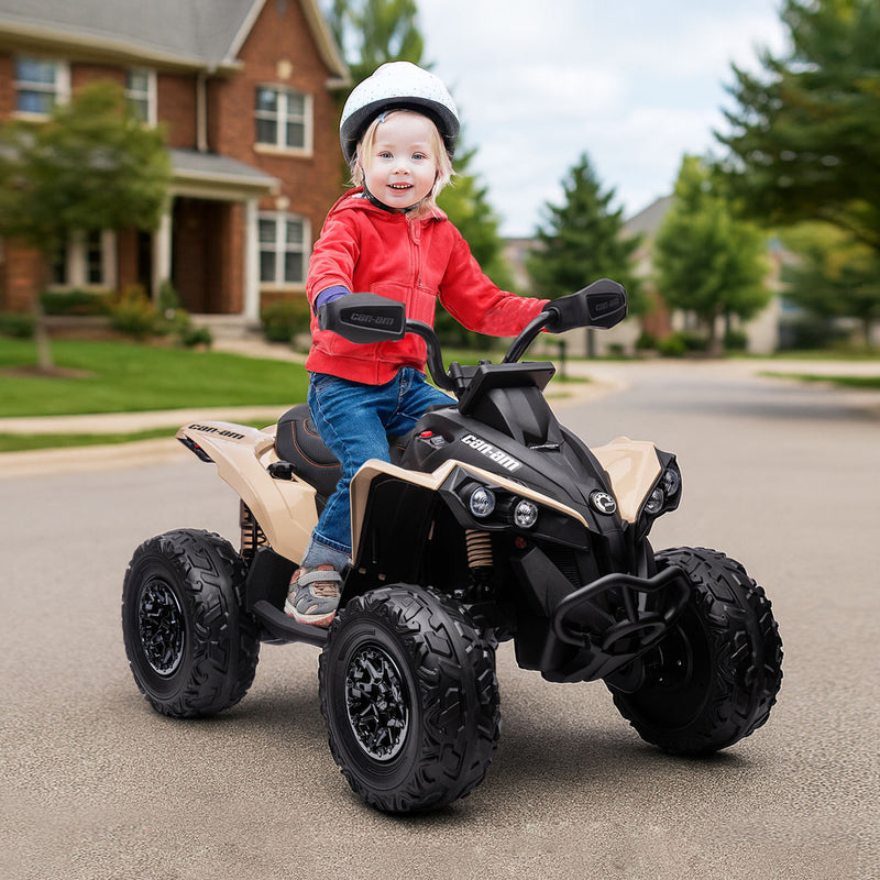 Kids Ride On Quad – Can-Am Renegade 24V Electric ATV (Khaki)