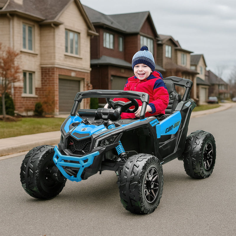 Kids Ride On UTV – Can-Am Maverick 24V Electric Car (Blue)