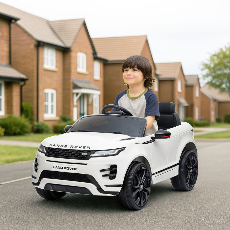 Kids Ride On SUV – Range Rover Evoque 12V Electric Car (White)