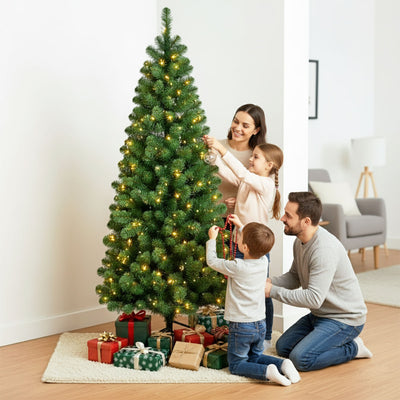Sleek Fir Pre-Lit Christmas Tree - 210cm (7Ft)