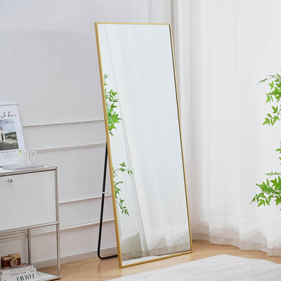 Sorelle Rectangular Full Length Standing Mirror - Gold