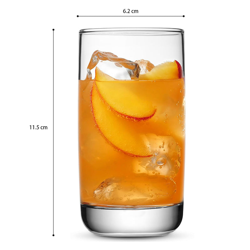 Crystal-Clear Drinking Glasses (Set of 6)