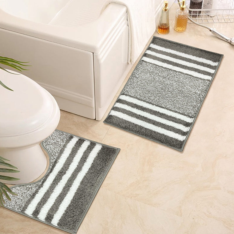 Microfibre Bath Mat & Pedestal Set (Set of 2)